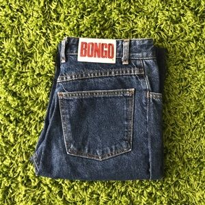Vintage BONGO High Waist Blue Denim Mom Jeans 90s